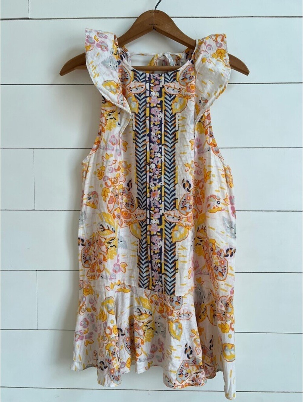 Free People Summer in Tulum Mini Dress Tunic Women's Size S Boho Feminine Flowy